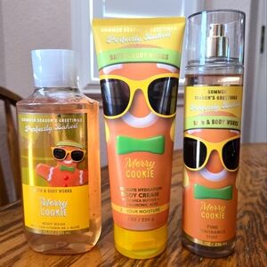 🍪🛁🧴NWT‼️ Bath & Body Works "Merry Cookie" 3-piece Collection